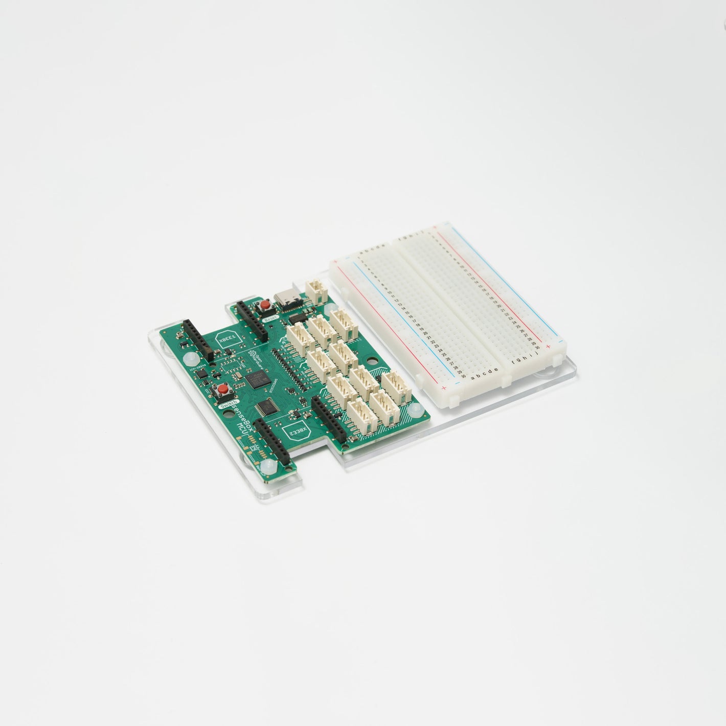 senseBox MCU mit Breadboard